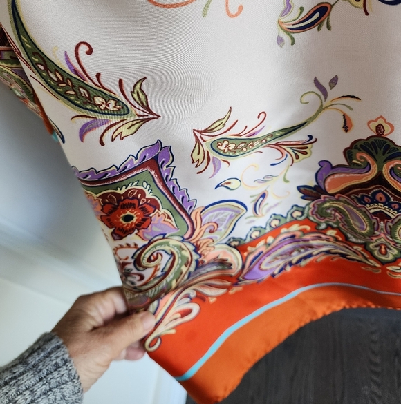 Zara Colourful Paisley Satin Tunic Dress Sz Medium - Picture 7 of 10